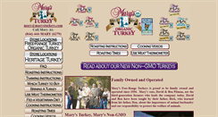 Desktop Screenshot of marysturkeys.com