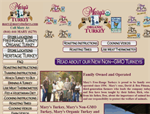 Tablet Screenshot of marysturkeys.com